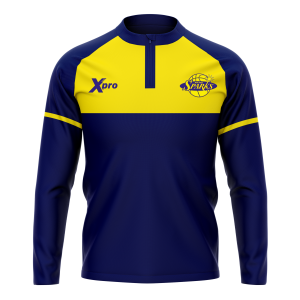 New Ross Sparks Basketball Club New 1/4 Zip Navy/Yellow